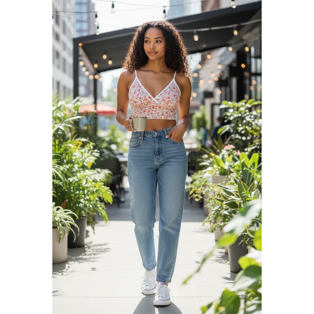 "Peach Petal Crush" Gilly Hicks Floral Mesh Bralette Coquette Aesthetic Large